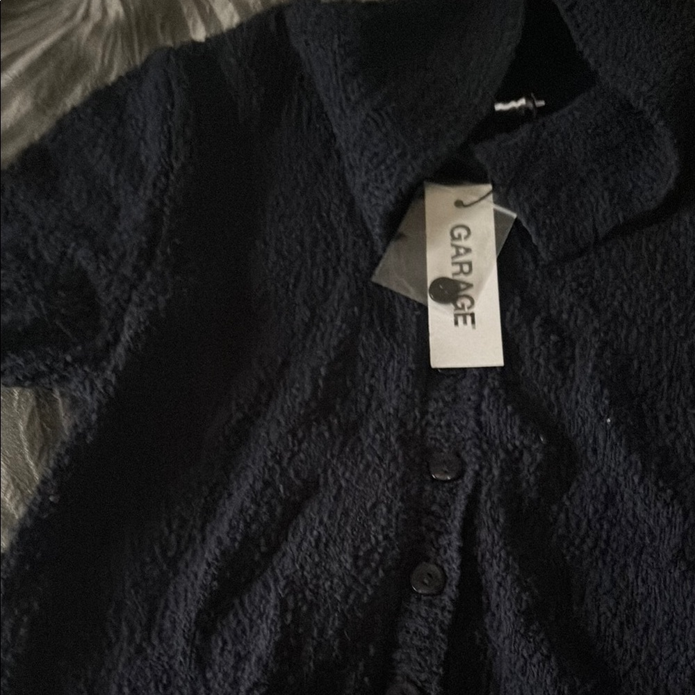 Garage Black Textured Button-Up Shirt